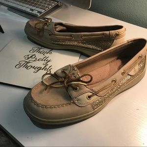 Angelfish Style Gold Sparkle Sperrys