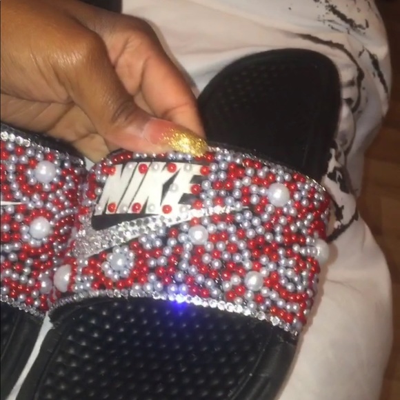 diy bling nike slides