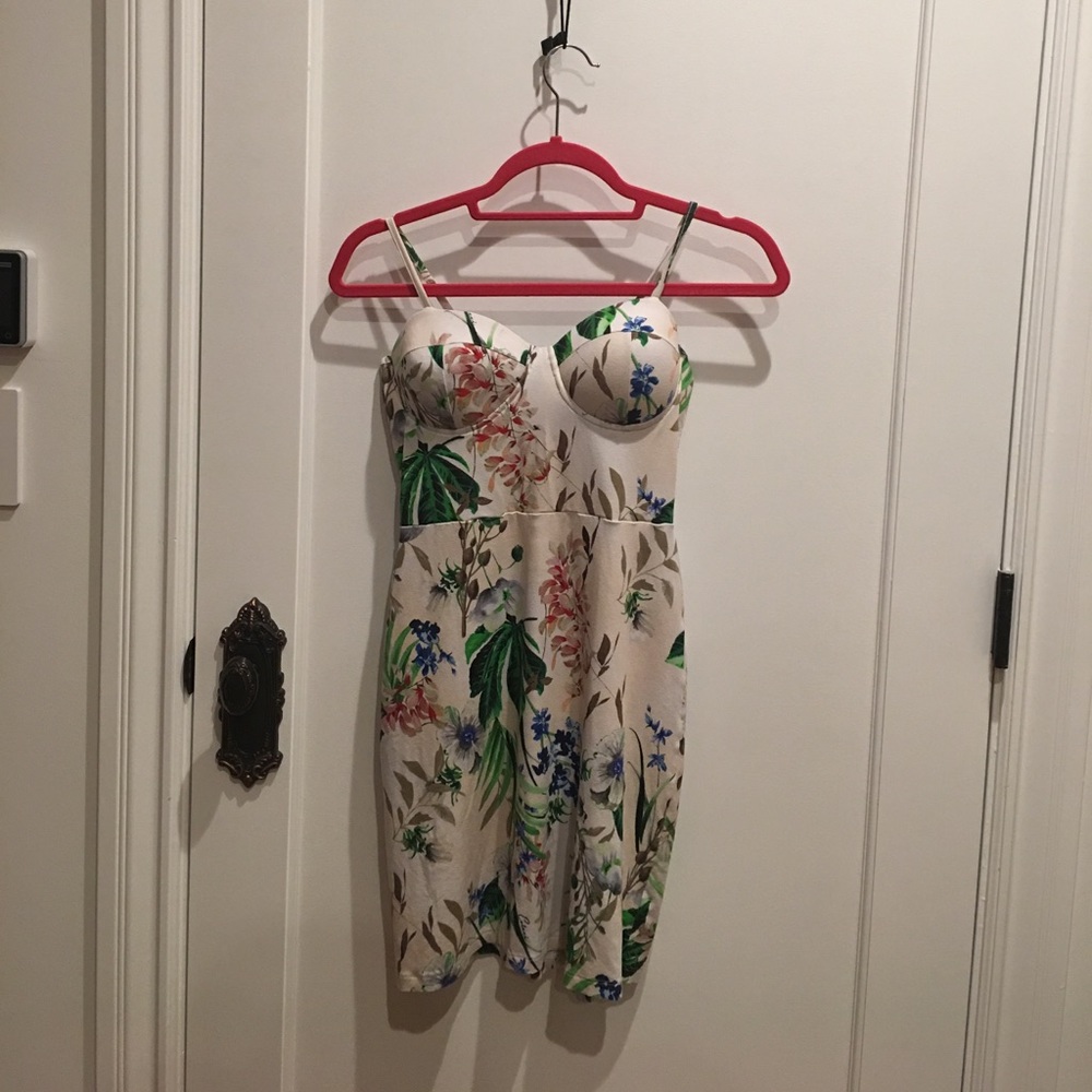 Flowered mini dress