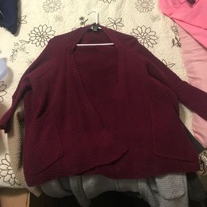 Burgundy cardigan