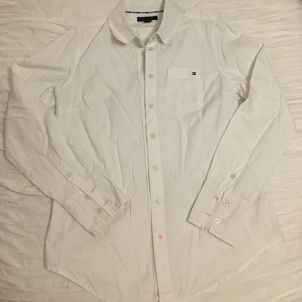 Tommy Hilfiger white button down blouse