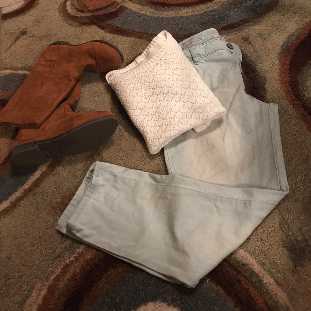 Boots, Pants, and Sweater Outfit 👢👖👚