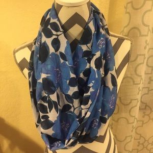Blue floral scarf