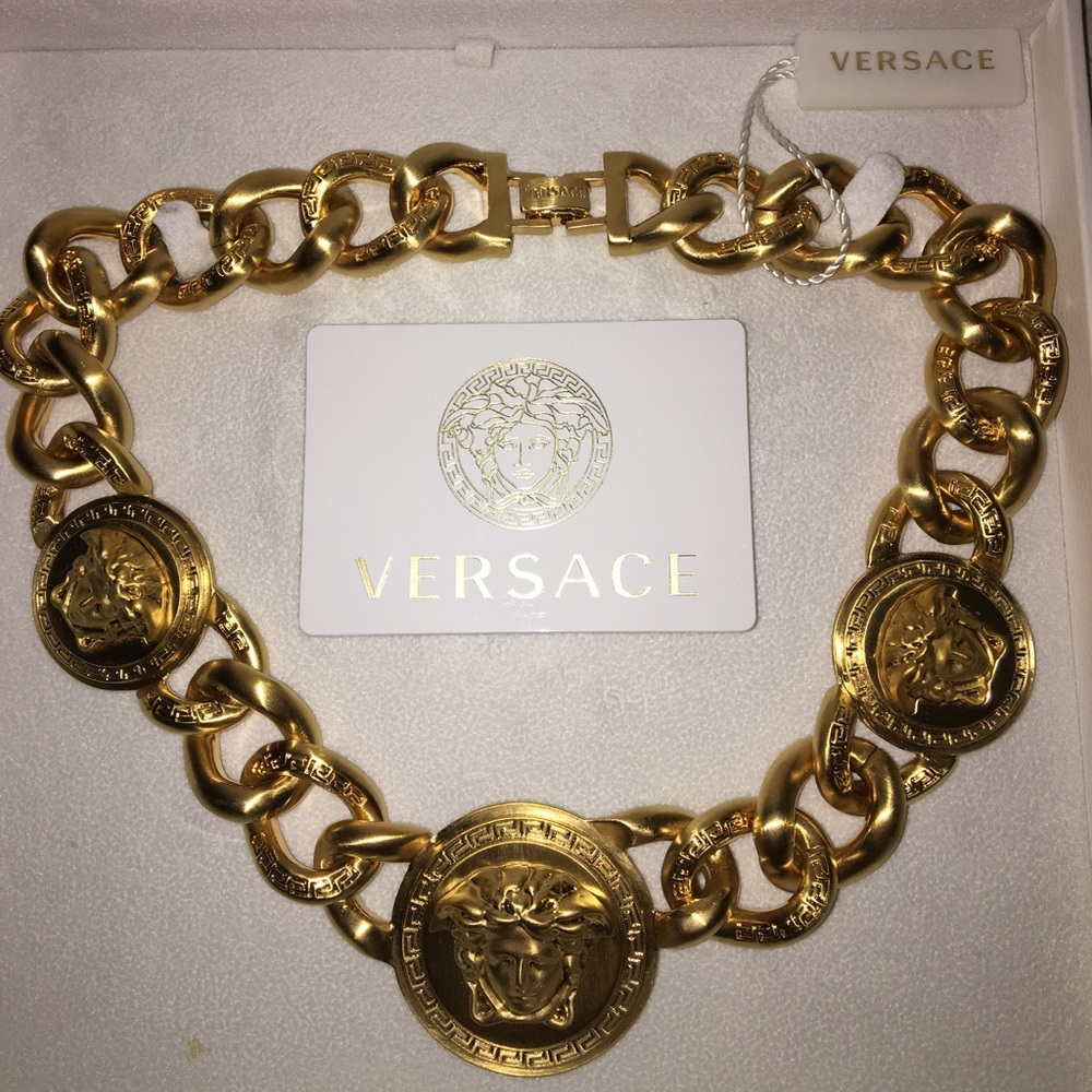 AUTHENTIC Versace 3 Medusa Head Necklace (choker)
