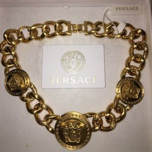 AUTHENTIC Versace 3 Medusa Head Necklace (choker)