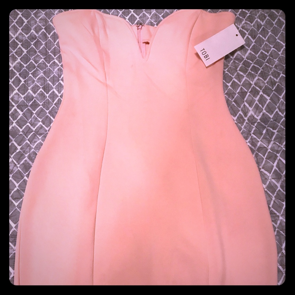 TOBI -Light pink tube dress
