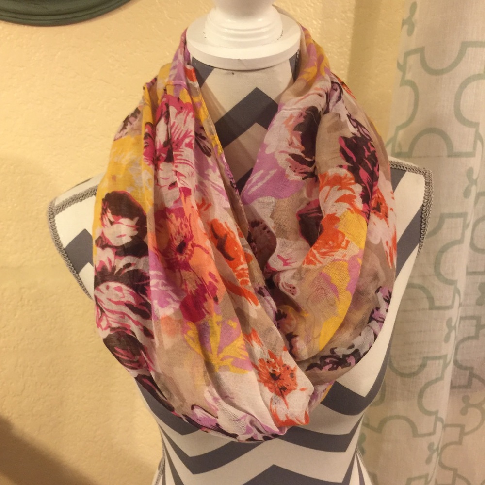 Floral infinity scarf
