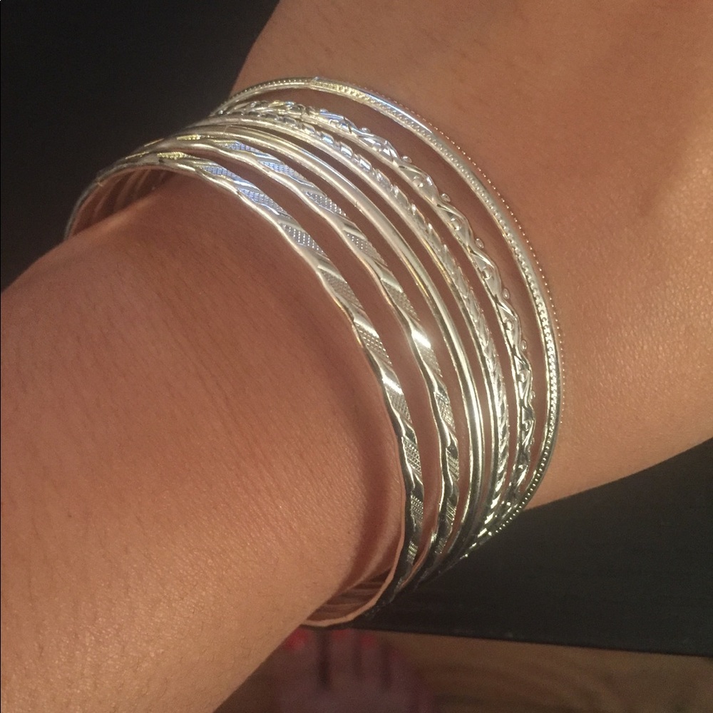 Silver bangles
