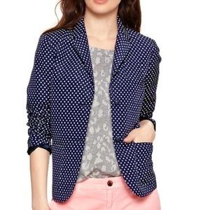 GAP blue & white polka dot blazer size 4