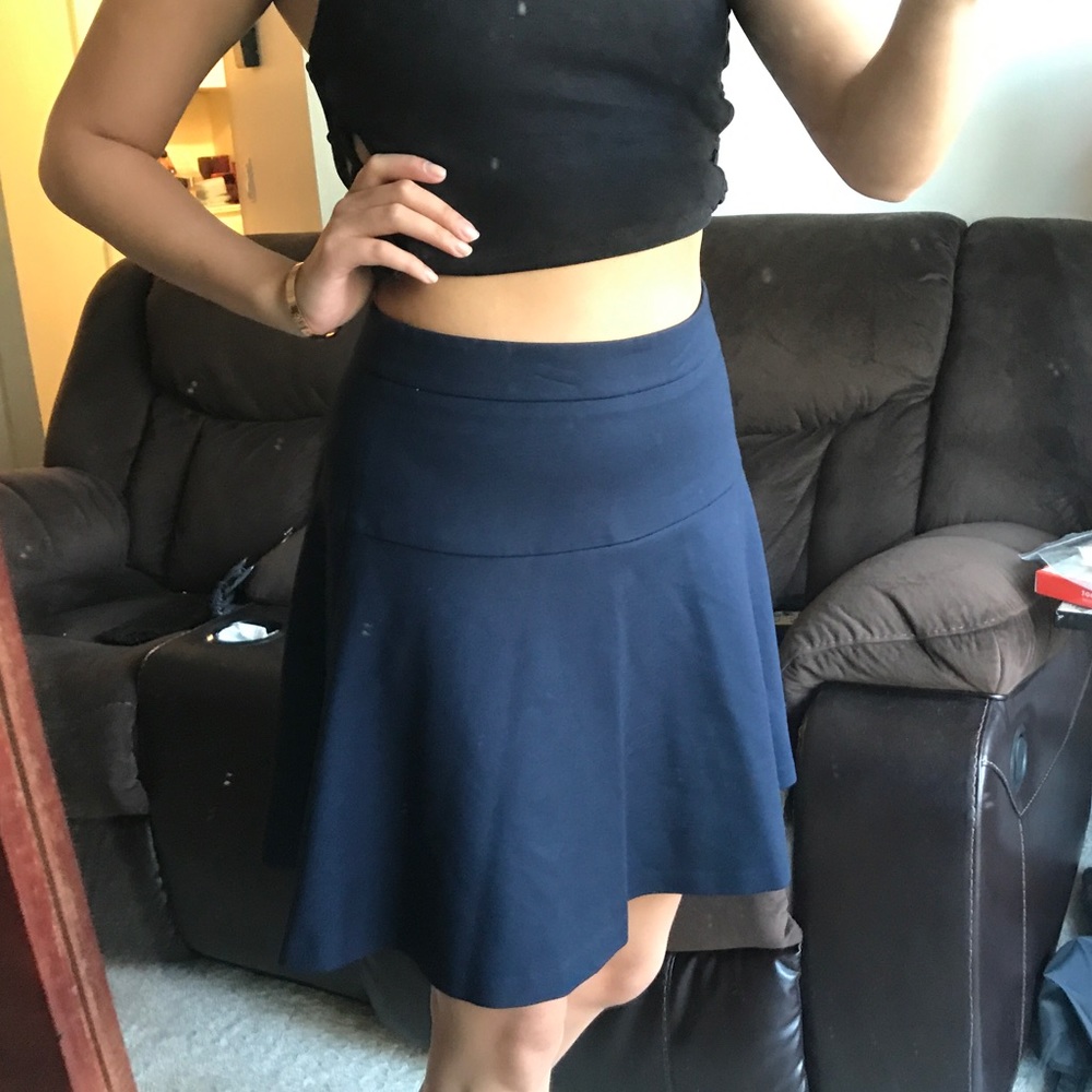 Banana Republic Navy circle skirt