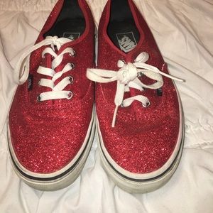 RED SPARKLY VANS