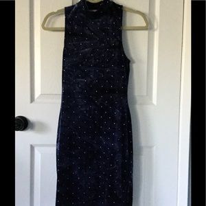 ASOS Velvet Beaded Turtleneck Bodycon Dress