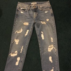 Ripped boyfriend jeans