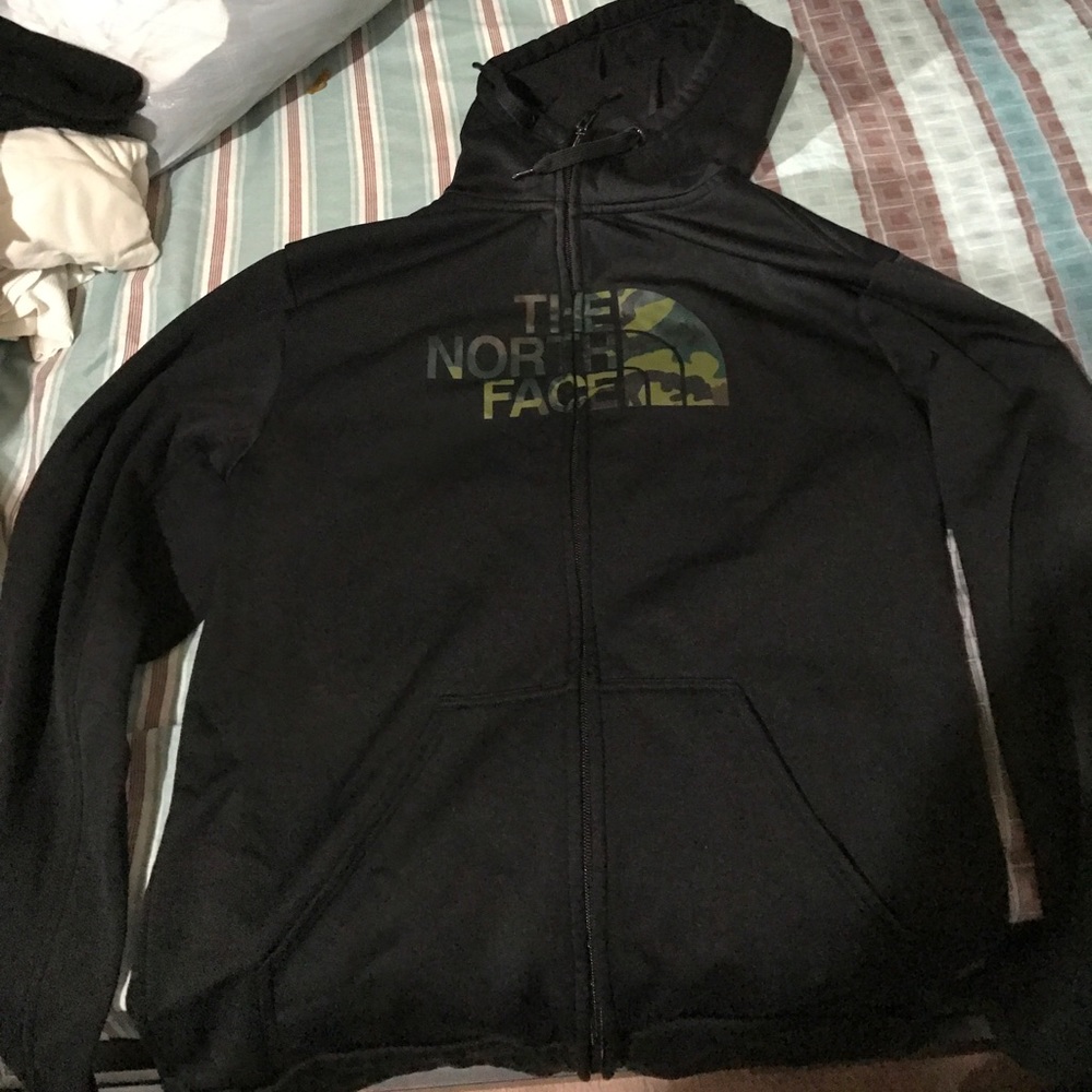 North face camo hoodie