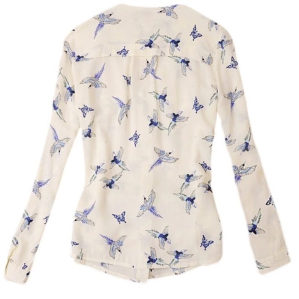 Blue Bird Designed Button-up