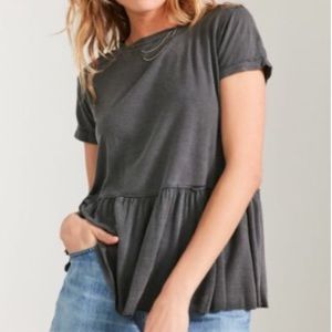 truly madly deeply peplum tee