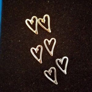 Heart of Hearts 3 pairs earrings