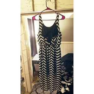 Chevron High Low Dress