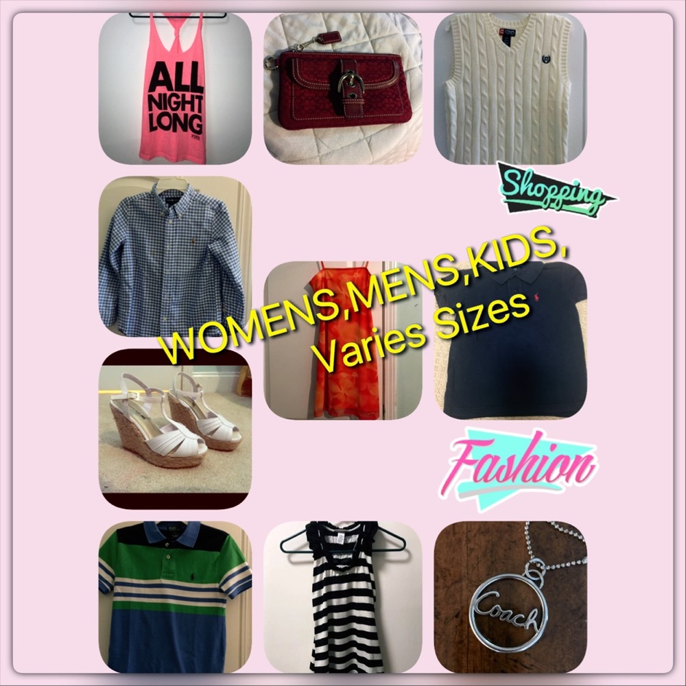 Varies sizes for All!! Women. Children. Mens
