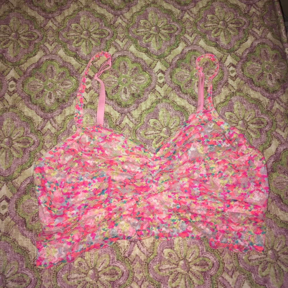 Victoria's Secret Pink floral bralette.