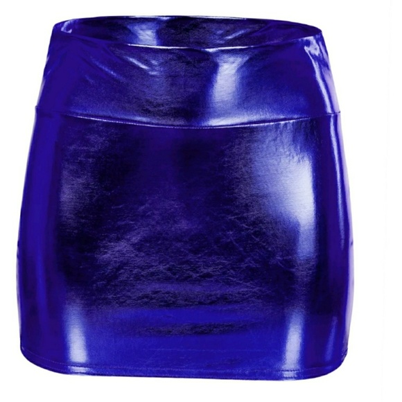 Hot Sexy Stretchy Faux Leather Mini Skirt - Picture 3 of 6