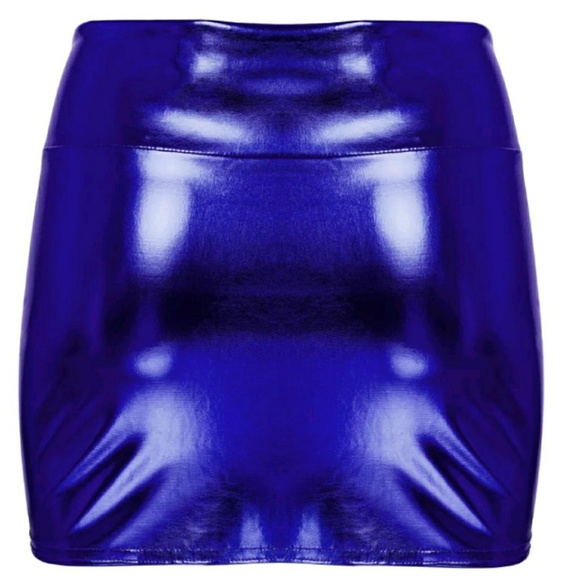 Hot Sexy Stretchy Faux Leather Mini Skirt - Picture 4 of 6