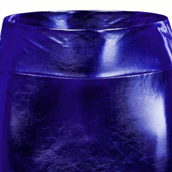 Hot Sexy Stretchy Faux Leather Mini Skirt - Picture 5 of 6