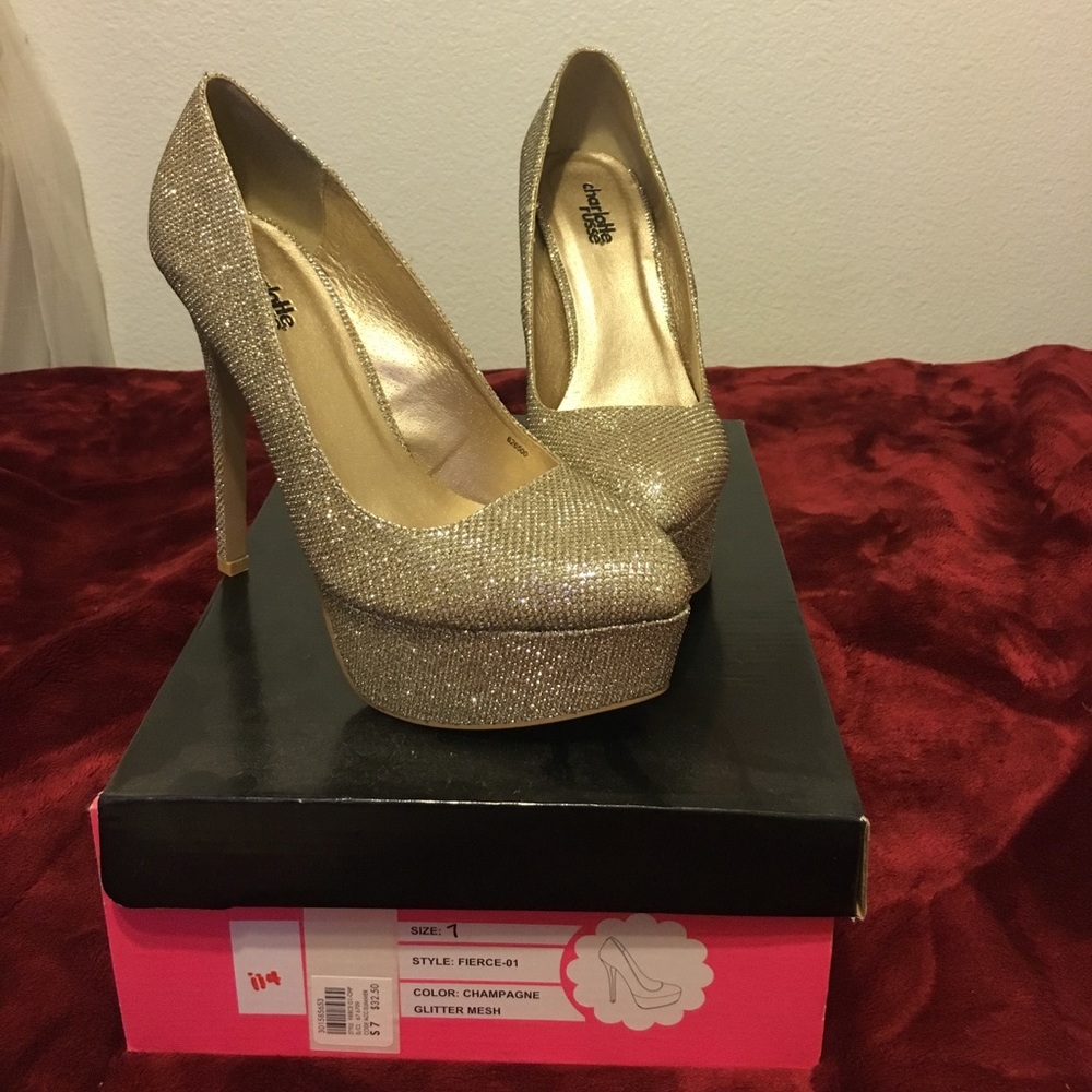 CHARLOTTE RUSSE SPARKLY HEELS