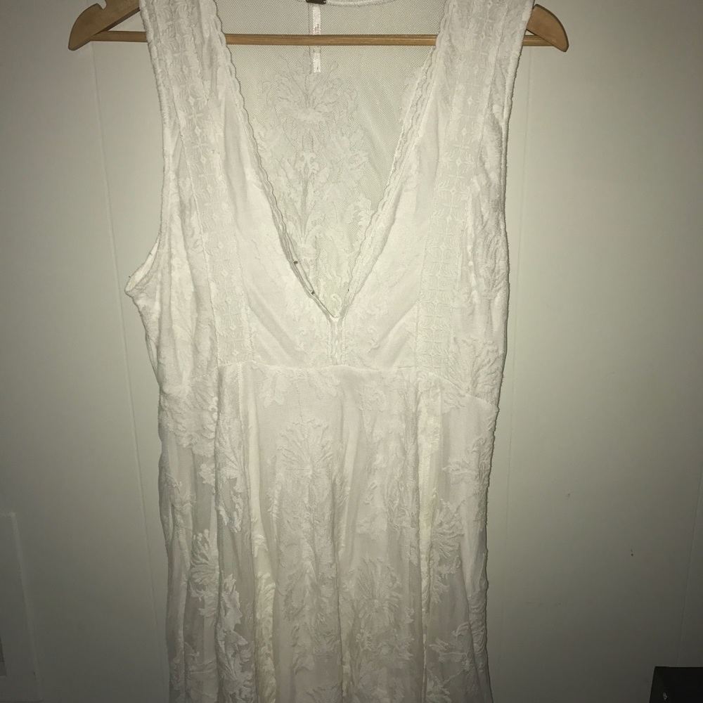 White free people lace dress