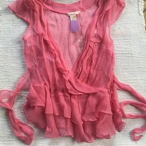 ( on hold) 💙🛍Sale🛍Beautiful sheer pink top