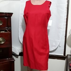 Red Dress Knee Length Size 12