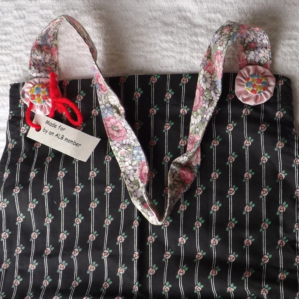 vintage apron cotton floral large pocket handmade - Picture 6 of 8