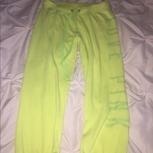 Neon Yellow PINK Sweatpants