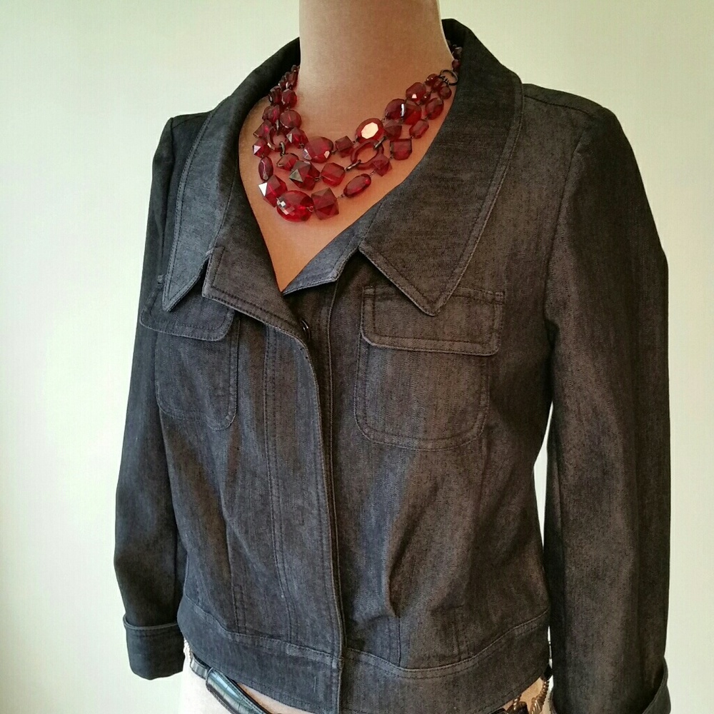 KENNETH COLE Dark Denim Jacket Sz 6