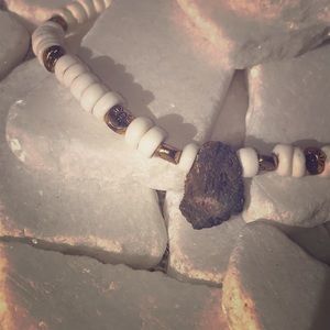 White and Gold Handmade Bracelet