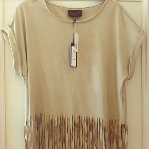Romeo & Juliet Couture suede fringe top