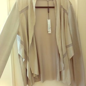 Elie Tahari suede cardigan