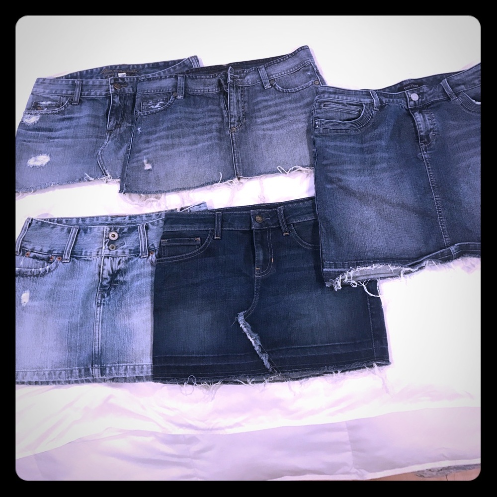 Skirts Skirts Skirts! All Different Denim Skirts.