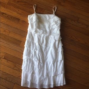 Calvin Klein -White ruffle dress