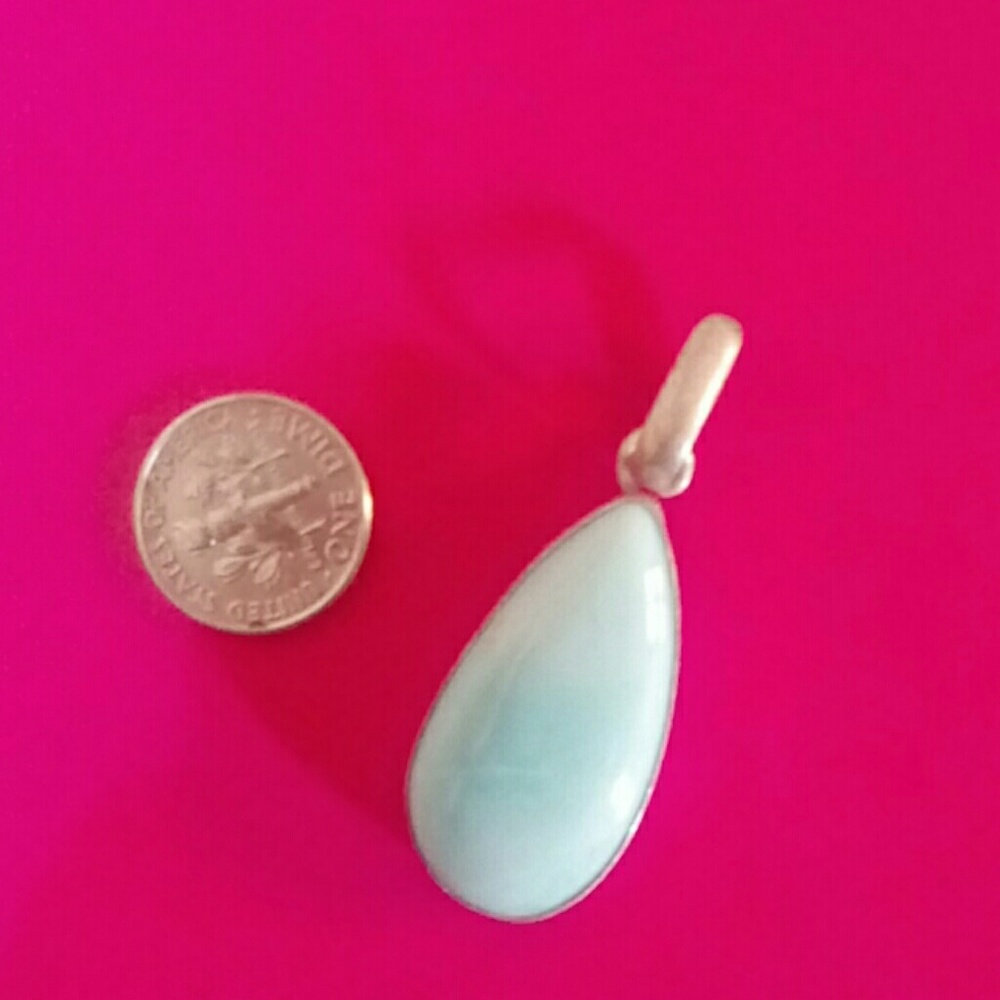 Larimar blue stone pendant