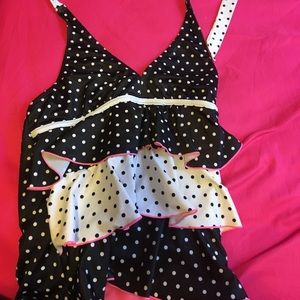 Polka dot tankini top