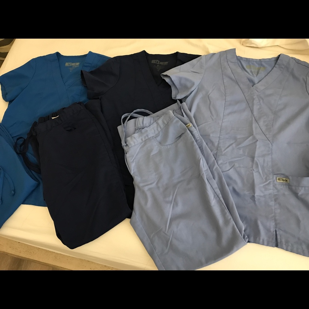 Set of (3) Grey's Anatomy Scrub sets