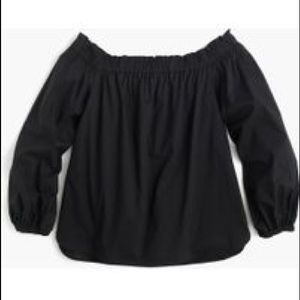 J. Crew Black off the Shoulder top