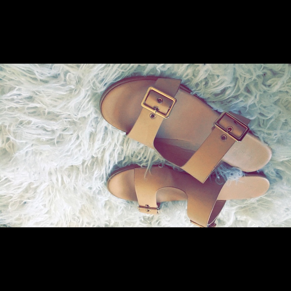 New beige sandals