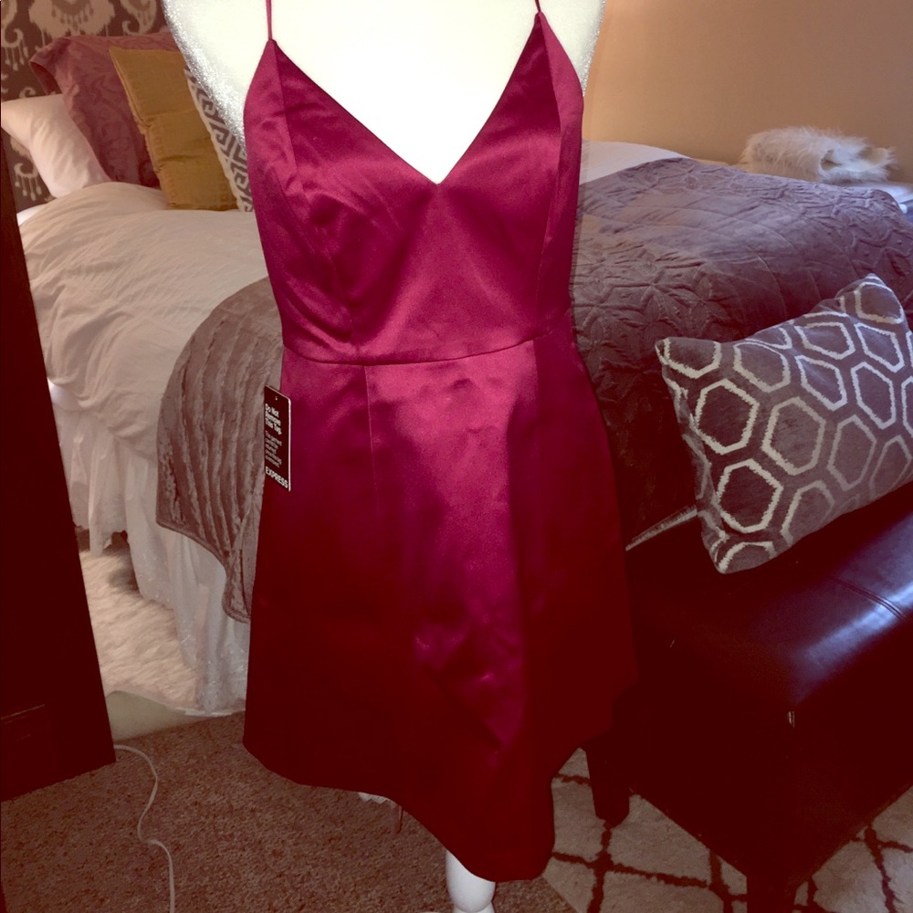 Beautiful silky red mini dress