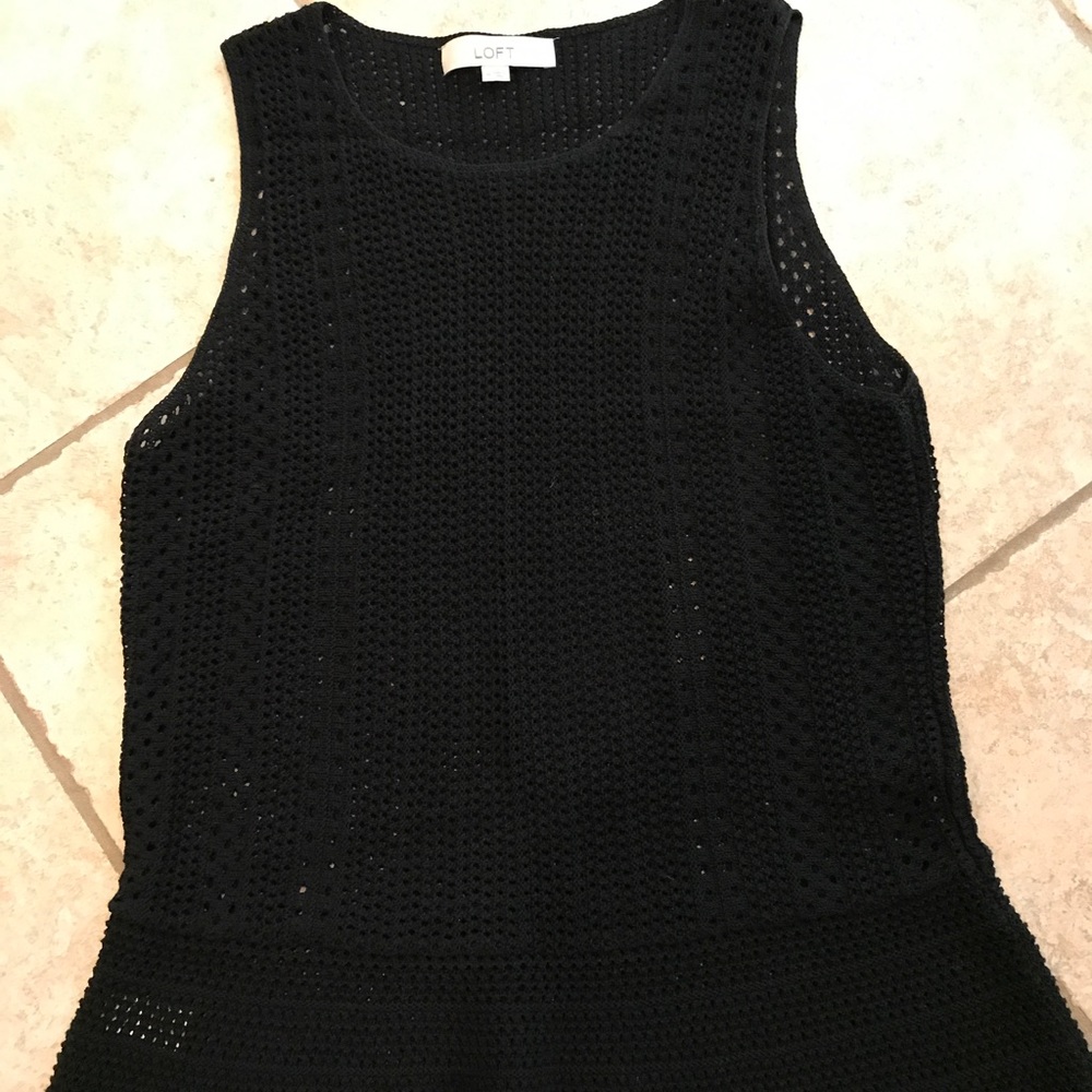 Ann Taylor Loft Crochet Sweater Tank