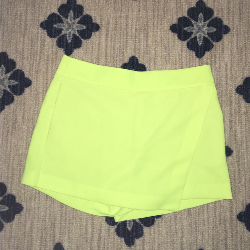 Bright Green/Yellow J. Crew Skort