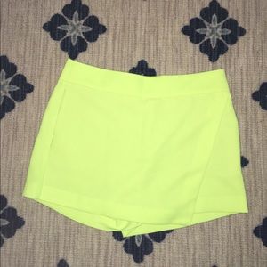 Bright Green/Yellow J. Crew Skort