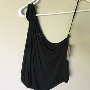 Black One Shoulder Top
