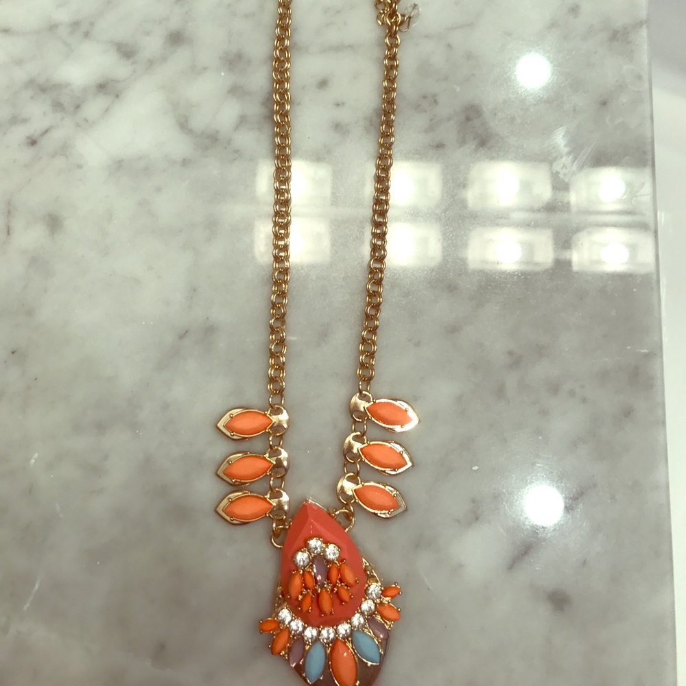 Brand new coral statement necklace